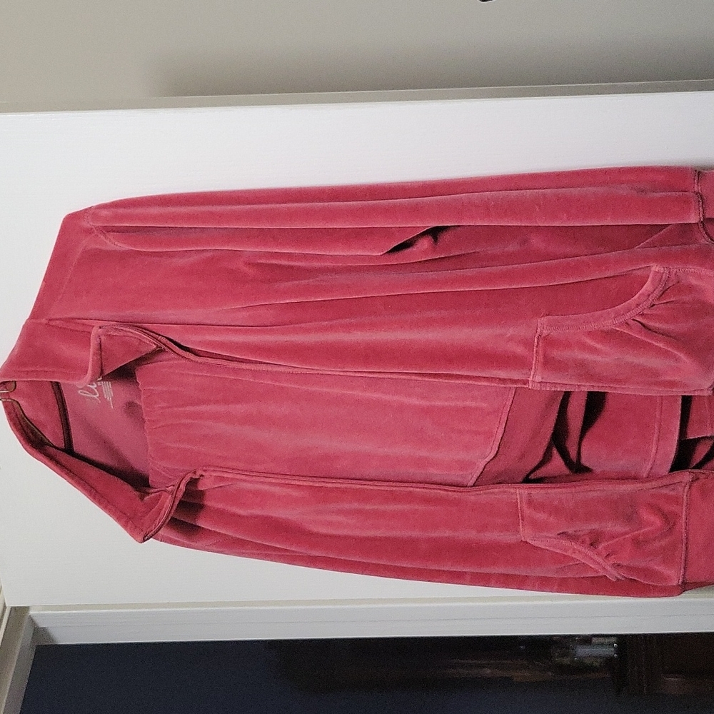 Ladies 2 Piece Rose Pink Valour Sweatsuit (jacket & pants)